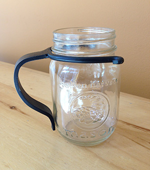 Handcrafted mason jar handle