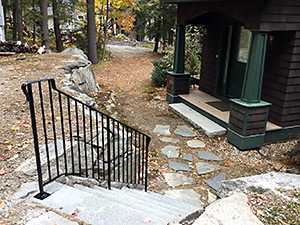 Exterior railing in granite
